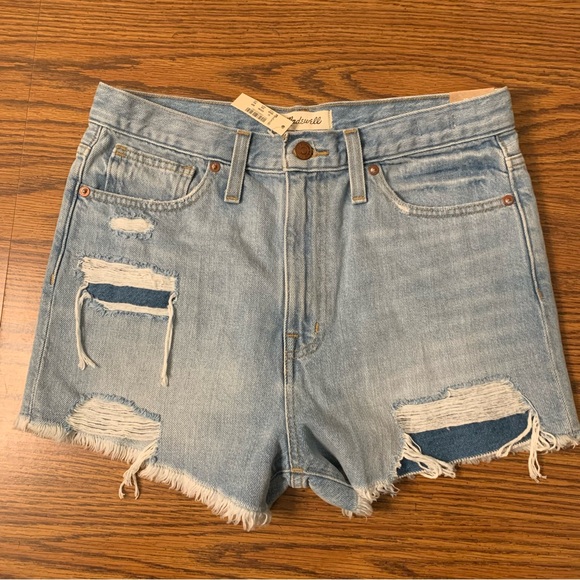 Madewell NWT The MomJean Short Destructed Edition Sz 28 - Picture 3 of 15